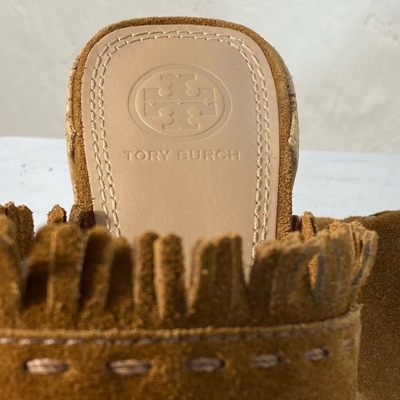Tory Burch Huntington Fringe Suede Mules 7M 2010 - Picture 13 of 14